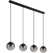 Globo Lighting Lampe à suspendre métal noir mat, 4x E27