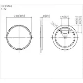 Dornbracht miroir lumineux rond, diamètre 600mm, avec éclairage LED, 83150979-10