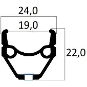 Mvtek Rim Argenté 650C-26´´ 36H