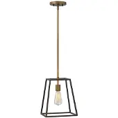 HINKLEY Suspension Fulton bronze et laiton, 1xE27x60W, métal, dimensions : 129,4 x 25,4 x 25,4 cm, IP20,