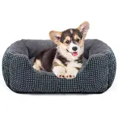 OEM Lit pour chien moelleux « Ananas » en velours côtelé, lavable