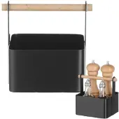 Super Merchant Tisch-Caddy, Organisateurs de cuisine, Noir