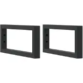 Syfax Supports d'étagères pour lavabo 2 pcs noir rectangulaire acier