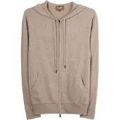 GOBI Cashmere Vestes en maille 'Men's Zip-Up Cashmere Hoodie' taupe