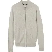 GOBI Cashmere Cardigan 'Women's Essential Cashmere Full-Zip Cardigan' gris clair