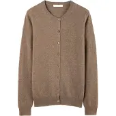 GOBI Cashmere Cardigan 'Essential' beige foncé