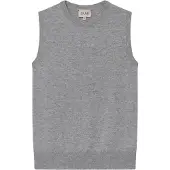 GOBI Cashmere Cardigan 'Women's Timeless Cashmere Crewneck Vest' gris chiné