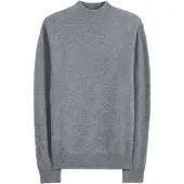 GOBI Cashmere Pull-over 'Men's Timeless Mock Neck Cashmere Sweater' gris
