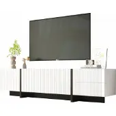 Sweiko 190 cm Armoire TV avec 3 portes, 2 tiroirs