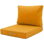 Deco Arts Coussins pour salon de jardin déhoussable 50x50cm Jaune