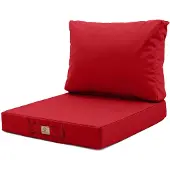 Deco Arts Coussins pour salon de jardin déhoussable 50x60cm Rouge