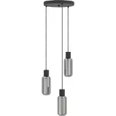 Eglo Lampe suspendue 3 lumières Majone rond noir