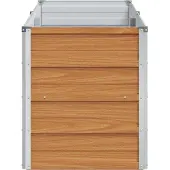 vidaXL Lit surélevé brun clair 160 x 40 x 45 cm Acier galvanisé