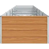 vidaXL Lit surélevé marron clair 600 x 80 x 45 cm Acier galvanisé