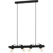 Eglo Lampe suspendue 4 lumières Plimsoll noir