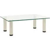 vidaXL Table TV 40x35x17 cm Verre trempé transparent