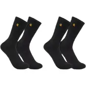 Carhartt Midweight Crew Chaussettes - Paquet de 2 Taille