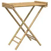 vidaXL Table à plateau pliante 70,5x42,5x80 cm bambou