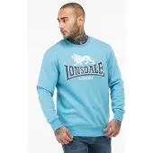 Lonsdale Sweat-shirt 'Lawins' bleu marine / bleu clair / blanc