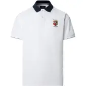 Hackett pour homme. HM5600138 Polo Heritage Lrc blanc (S), Casuel, Coton, Manche courte