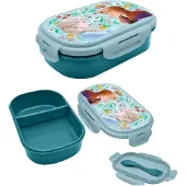 Kids Euroswan Boîte alimentaire - Frozen - avec ustensiles 3 en 1 - 21 x 14 x 6 cm