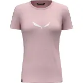 Salewa Solidlogo Dri-release Short Sleeve T-shirt Rose XS Femme