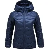 Peak Performance - Doudoune en duvet à capuche - W Helium Down Hood Jacket Blue Shadow pour Femme - Taille S - Navy