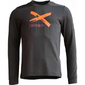 Zimtstern Hommes, T-shirt fonctionnel, Chemise Crewz L/S (L), Gris