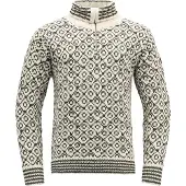 Devold Svalbard Wool Zip Neck Sweater Blanc,Gris XL