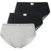 Schiesser Slip 'Modern Multipacks' gris chiné / noir