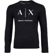 Armani Exchange T-Shirt bleu marine / blanc