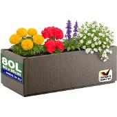 Casaria Pot de fleurs Ethica brun plastique 80x36x36cm
