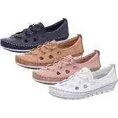 Gemini 003115-01 Chaussures Femmes Ballerines Mocassins, Taille:41 EU, Couleur:Blanc