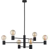 Nowodvorski Lighting Lustre RADIUS noir 6xE27x60W en métal, dimensions : 85x77,5x77,5 cm, IP20, Lighting