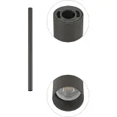 Nowodvorski Lighting Spot FOURTY gris 1xGU10x10W en aluminium, dimensions : 75 x 5 x 4 cm, IP20,