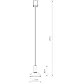 Nowodvorski Lighting Suspension HERMANOS noire 1xGU10x10W en métal, dimensions : 130 x 15,5 x 15,5 cm, IP20, Lighting