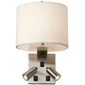 Elstead Lighting Applique murale Belmont, nickel brossé, 3xE14x40W, métal, dimensions : 28,8 x 20 x 17,4 cm, IP20, Elstead