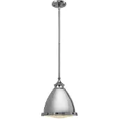 HINKLEY Suspension Amelia, nickel poli, 1xE27x60W, métal, dimensions : 110,6 x 32,4 x 32,4 cm, IP20,