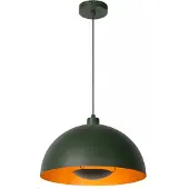 Lucide Lampe suspendue verte avec intérieur doré SIEMON 1xE27 40W