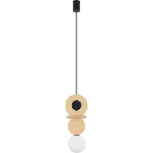 Nowodvorski Lighting Suspension DROPS WOOD A noir et blanc 1xG9x12W en bois, dimensions : 216,5 x 16 x 16 cm, IP20, Lighting