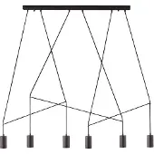 Nowodvorski Lighting Lustre IMBRIA noir 6xGU10x35W en métal, dimensions : 130x135x50 cm, IP20, Lighting