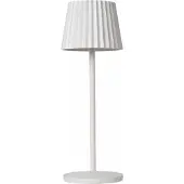 Lucide Lampe de table d'extérieur blanche avec batterie rechargeable intégrée LED 2W JUSTINE