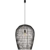 Nowodvorski Lighting Lustre HAITI L noir 1xE27x25W en bambou, dimensions : 160x53,5x53,5 cm, IP20, Lighting