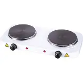 Esperanza Cuisinière électrique réglable EKH010W. 2 zones de chauffe. Blanche.