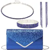 OEM Sac à main pailleté « Avond » avec ensemble de bijoux