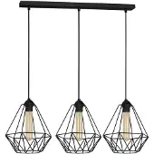 Luminex Lampe filaire lampe murale noire x3 LOFT