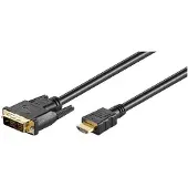 Microconnect HDM191813 câble vidéo et adaptateur 3 m HDMI Type A (Standard) DVI-D Noir