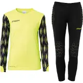 Uhlsport Reaction Set gardien de but (maillot+pantalon) jaune fluo/noir 116