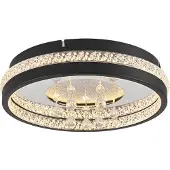JUST LIGHT HANNI Plafonnier LED blanc chaud 20 W noir 15217-18