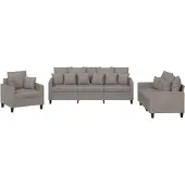 vidaXL Ensemble de canapés 3 pcs avec coussins taupe tissu